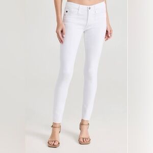 AG Adriano Goldschmied Stevie Ankle White Jeans